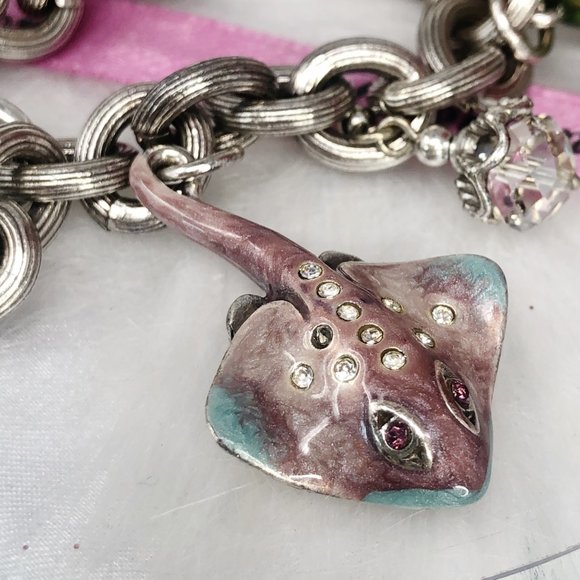 Brighton Ocean Marvels Crystal Charm Bracelet EUC - Picture 5 of 10